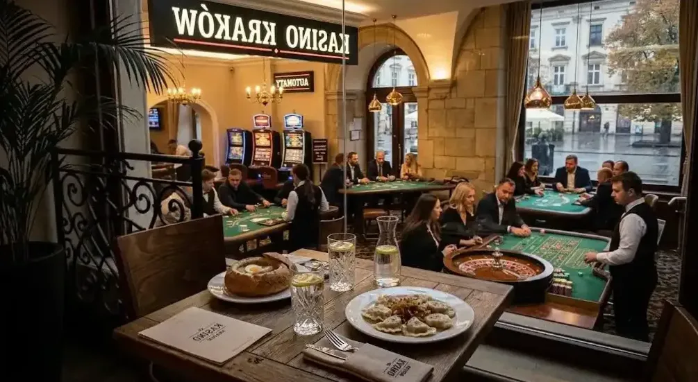 Salon kasyna — gra na żywo — detal